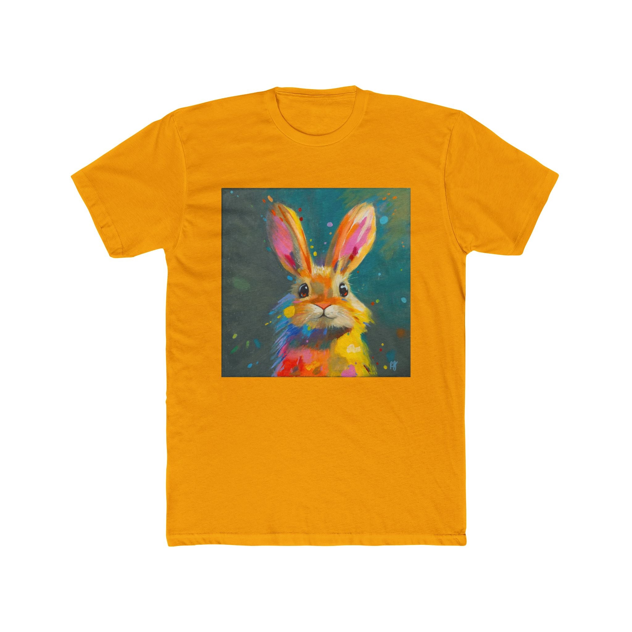 Colorful Rabbit Tee | Whimsical Bunny Art T-Shirt