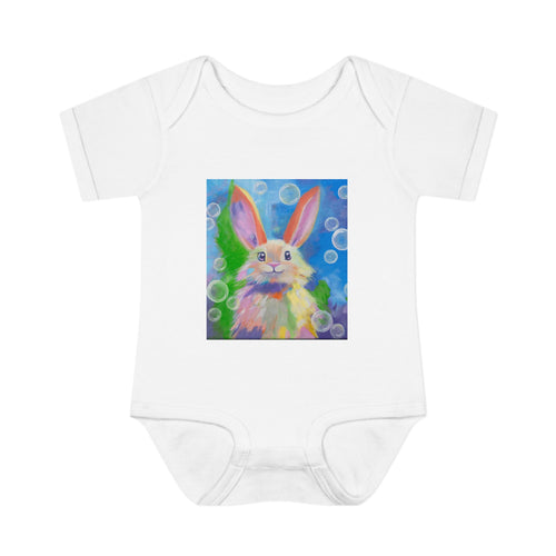 Bunny Bubbles Onesie – Pastel Rabbit Infant Onesie