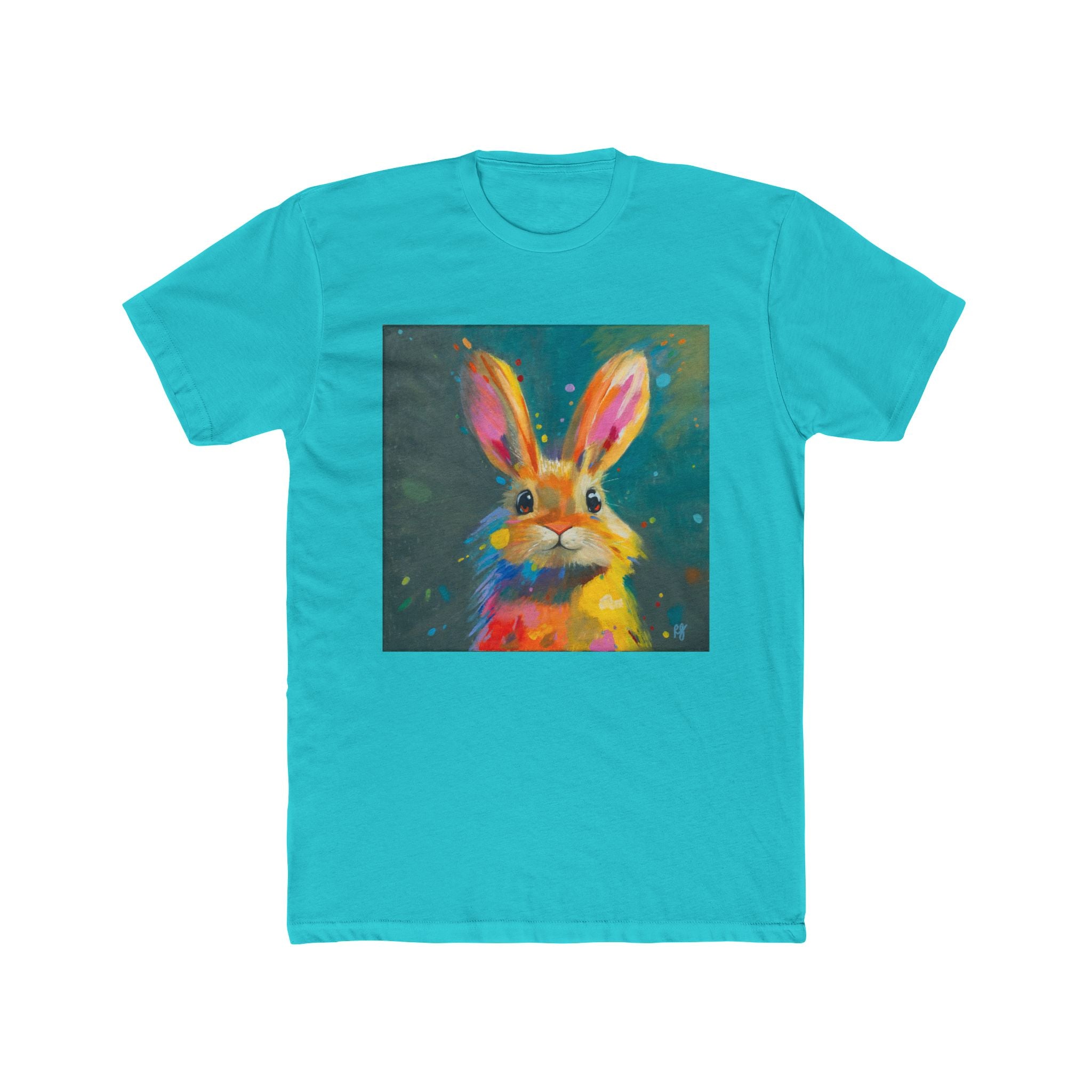 Colorful Rabbit Tee | Whimsical Bunny Art T-Shirt