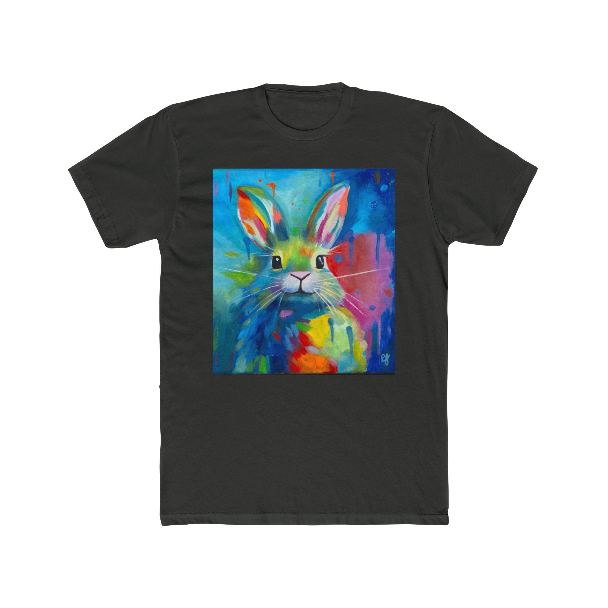 Colorful Rabbit Portrait Tee | Rabbit Art T-Shirt