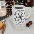 Coffee Mug with Seed of Life Design 11oz.