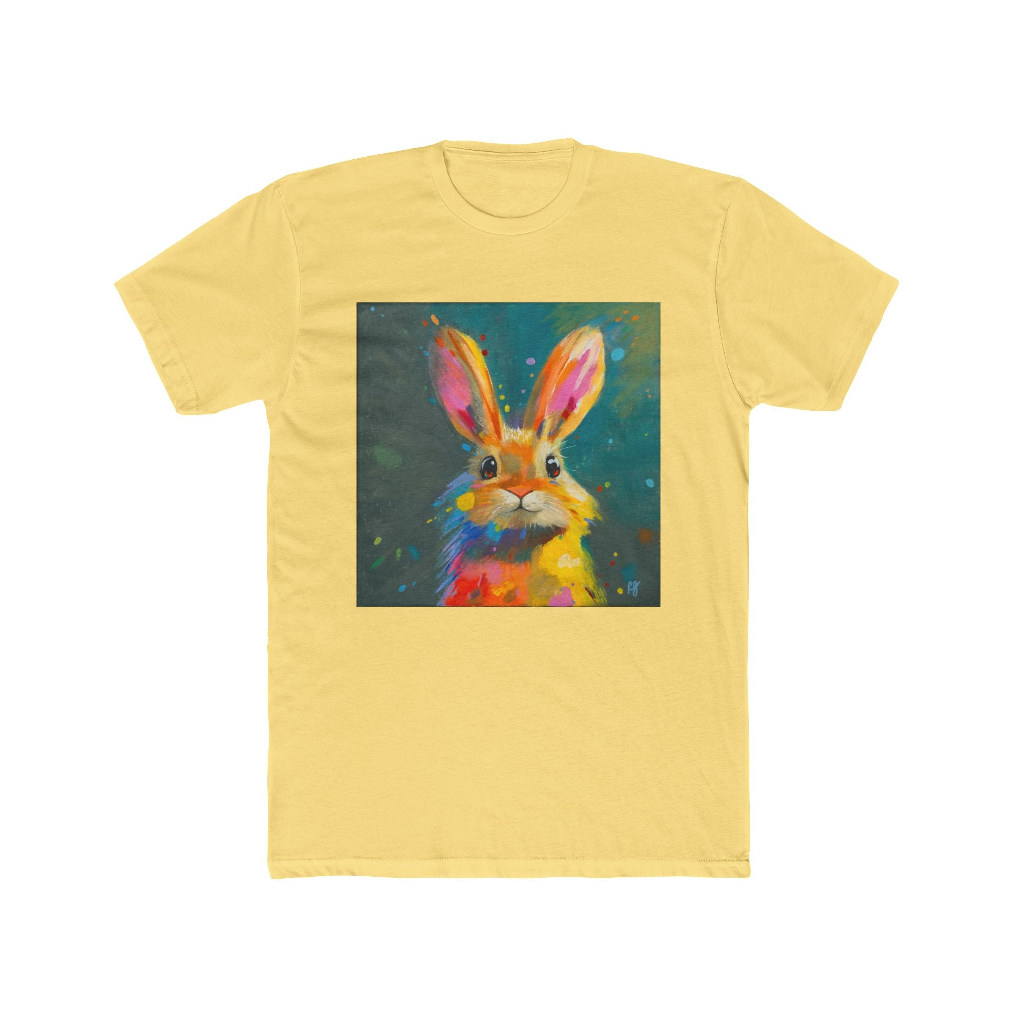 Colorful Rabbit Tee | Whimsical Bunny Art T-Shirt