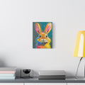 Bunny Canvas Wall Art — Colorful Rabbit Portrait for Home Decor