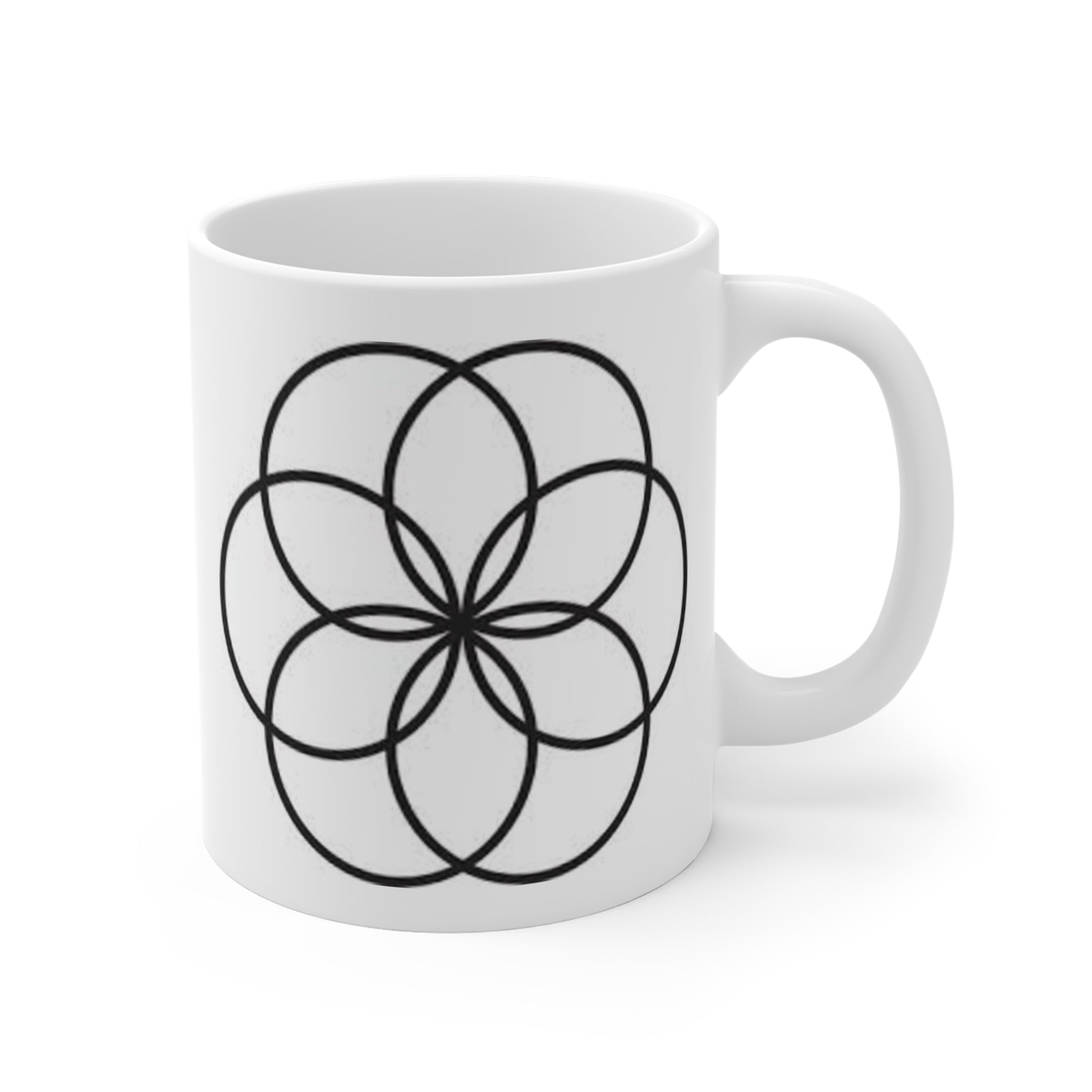 Coffee Mug with Seed of Life Design 11oz.