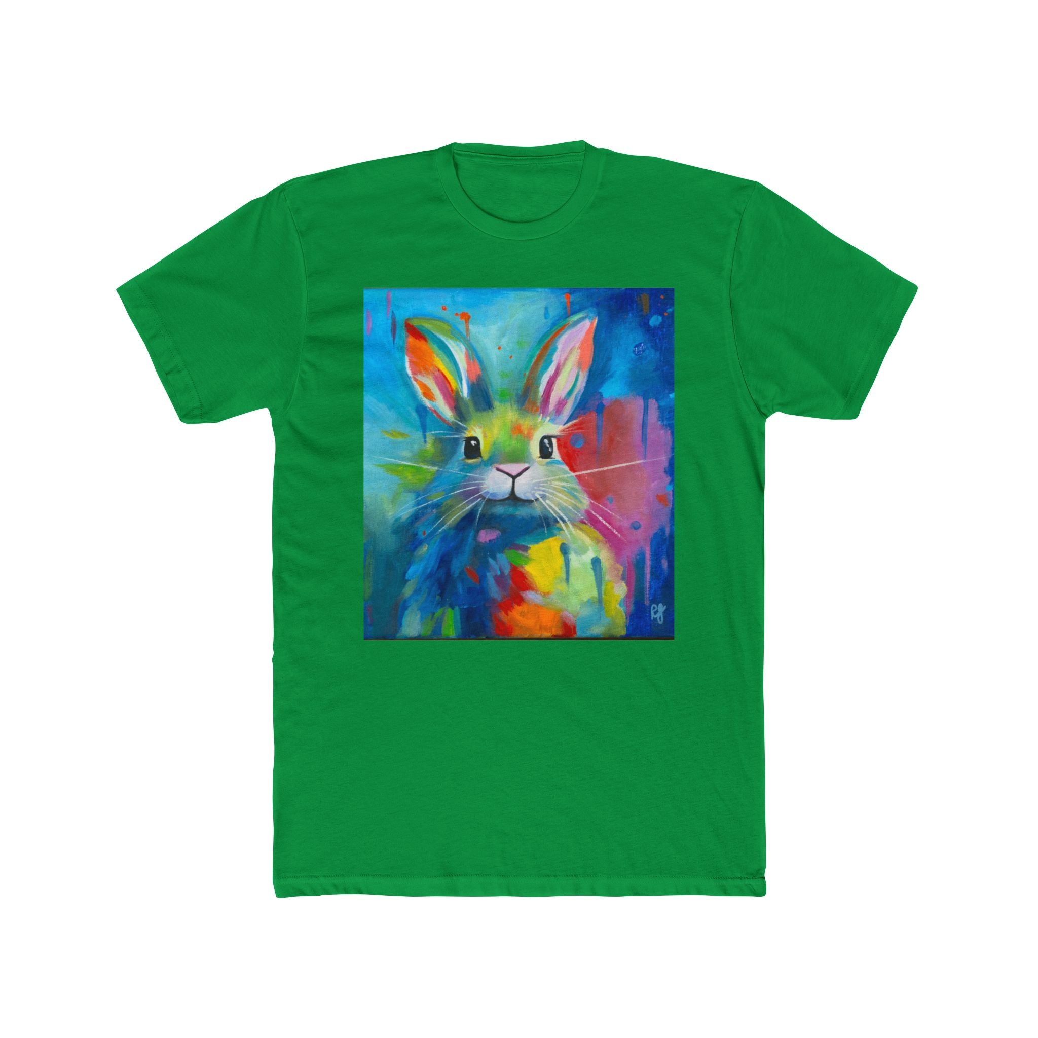Colorful Rabbit Portrait Tee | Rabbit Art T-Shirt