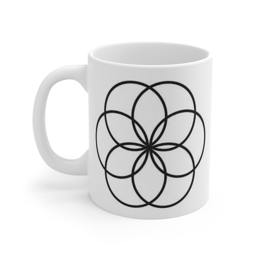 Coffee Mug with Seed of Life Design 11oz.