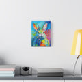 Bunny Canvas Wall Art — Colorful Rabbit Portrait for Home Decor