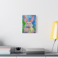 Bunny Canvas Wall Art — Colorful Rabbit Portrait for Home Decor